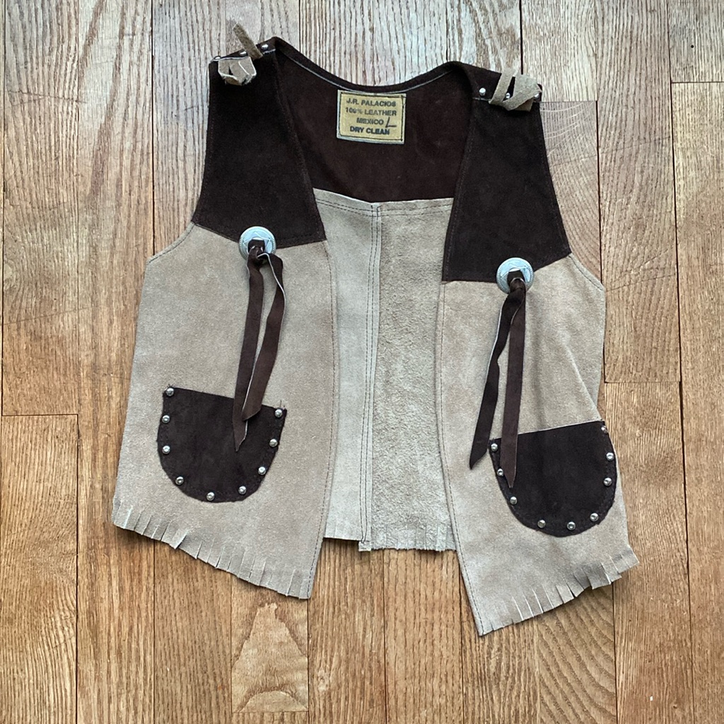 Kids Leather Western Vest